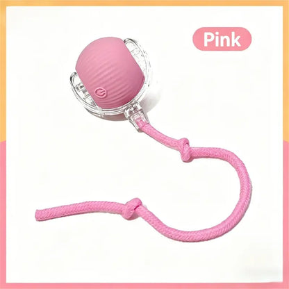 Smart Interactive USB-Rechargeable Rolling Cat Toy Ball - Light-Up, Adjustable Quiet Mode, Durable and Non-Toxic with Replaceable Wavy-Texture Shell, 8-Color Indoor Hunting Toy with Bird Sound Automation