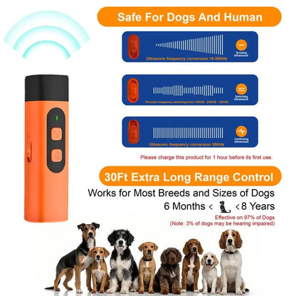 PetSafe Professional Sonic Emitter Dog Training Aid - Rechargeable Ultrasonic Bark Control Device with LED Flashlight, 30-Foot Range, Effective and User-Friendly Solution