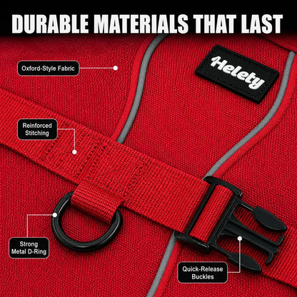 HELETY Tactical Dog Harness Set - Adjustable No-Pull Reflective Mesh & Polyester, Control Handle, Plush Corduroy Leash, Portable Water Bottle, Leather Bow Tie Collars for Small to Large Dogs, Escape-Proof Cat Safety Breakaway Design