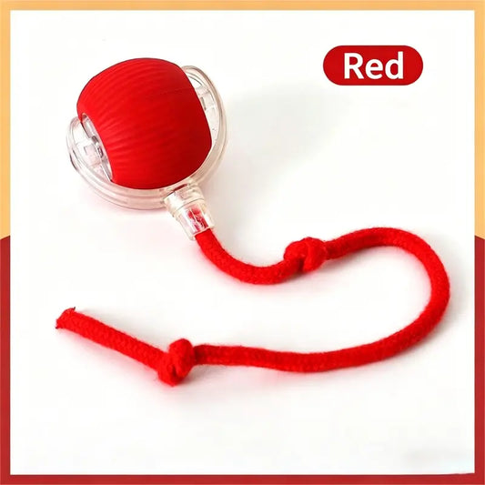 Smart Interactive USB-Rechargeable Rolling Cat Toy Ball - Light-Up, Adjustable Quiet Mode, Durable and Non-Toxic with Replaceable Wavy-Texture Shell, 8-Color Indoor Hunting Toy with Bird Sound Automation