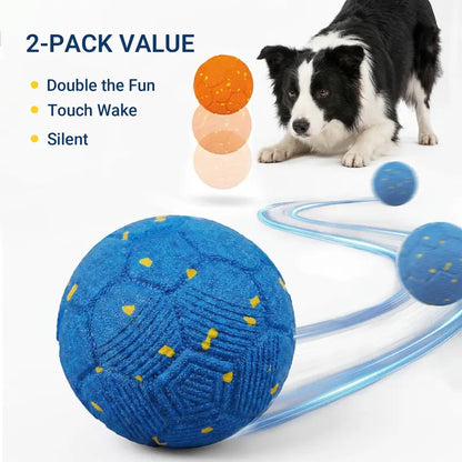 Sovelivee Interactive Plaid Dog Ball - Motion-Activated Automatic Chew Toy, USB Rechargeable, Silent Mode, Durable Design for Indoor Exercise and Boredom Relief